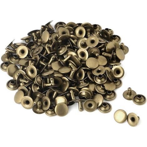 100 Rivets Tubulaires Double Tête pour Travail du Cuir et Réparations Métal (1/4)