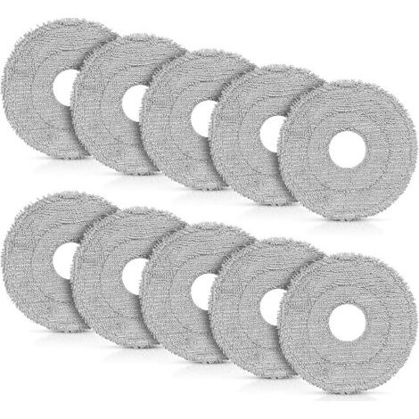 Lot de 10 Serpillière pour Robot Aspirateur Dreame L10s Ultra Gen 2 / Mova E30 Ultra / L10s Pro Ultra / X40 Ultra / X40 Master/L40 Ultra/X50 Ultra Complete, Accessoires Tampons de Nettoyage Microfibre (1/5)