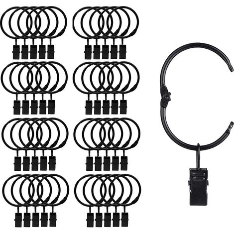 40 Pices Anneaux Pince Rideau En Mtal Ouvrants, Ouverture Et Fermeture Faciles, Diamtre Intrieur 38 Mm, Pour Rideaux Lourds Et Rideaux Lgers (no (1/5)
