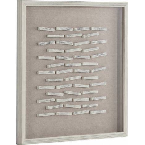Tableau abstrait relief blanc et beige - blanc et beige (1/5)