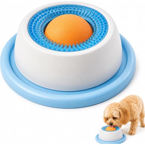 Mangeoire pour chien en forme de sphère à lécher  Gamelles pour friandises liquides, grandes et moyennes races  Complément alimentaire post opératoire  Alimentation lente interactive et traitement (1/5)