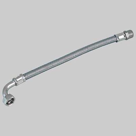 FLESSIBILE INOX CON CURVA F 1/2 X M 1/2 - cm 30