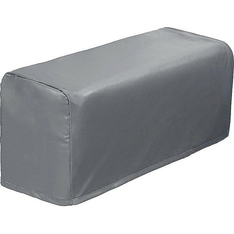Lot de 2 housses de protection extensibles et imperméables en similicuir gris pour accoudoirs de canapé et fauteuil. (1/5)
