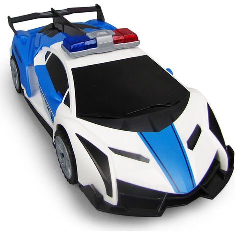 Polizeiauto mit bunten Lichtern und Geräuschen, 360°-Drehung, Driftfunktion, elektrisches Polizeifahrzeug, doppelt zu öffnende Türen, Spielzeugauto für Kinder. (1/5)