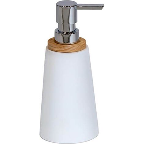 Showerdrape Sonata White & Bamboo Liquid Soap Dispenser (1/3)