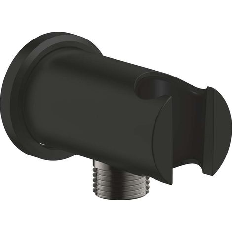 Grohe Rainshower - Wandanschlussbogen mit Brausehalter, mattschwarz 266582430 (1/5)