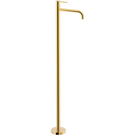 Mitigeur sur pied pour lavabo1 colonne verticale d’alimentation Or 24K - TRES 26285305OR