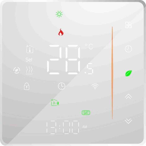 Thermostat WiFi Connecté, pour Chauffage au Sol Électrique Compatible avec Alexa et Google Home, Commande Vocale et Contrôle à Distance (1/5)