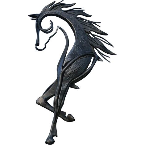 MINKUROW Statua Moderna Del Cavallo Rustico Metallo Cortile Decorazione Prato Nuovo Bacio Cavallo Scultura Arte Uomo Regalo Decorazione Cavallo (1/3)