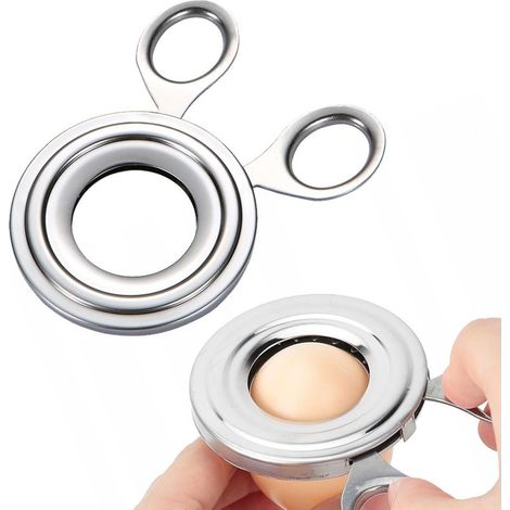 Coupe-ufs en acier inoxydable, coupe-ufs en argent, ouvre-bouteille d'ufs durs, coupe-coquilles d'ufs, ciseaux à décortiquer les ufs, coupe-ufs pour enlever les ufs, adapté aux ac (1/4)