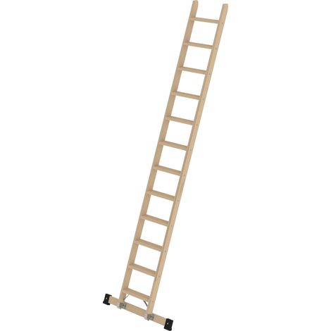 Günzburger Steigtechnik Echelle d'appui à marches en bois avec traverse 12 marches - 033722 (1/4)