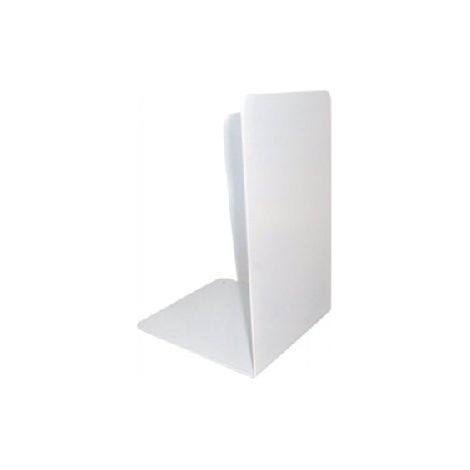 Plastidea Soporte para Libros en Forma de L de Metal Blanco 125x125x195 Mm 7251BI (1/2)