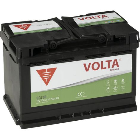 Batería de Coche Start Stop AGM 70 Ah 760 A EN Volta SG700D (1/3)