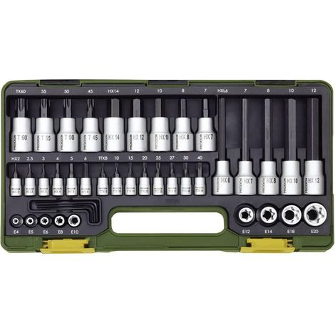 1/2 + 1/4 Socket Llave Set Hex + TX 42-TLG.