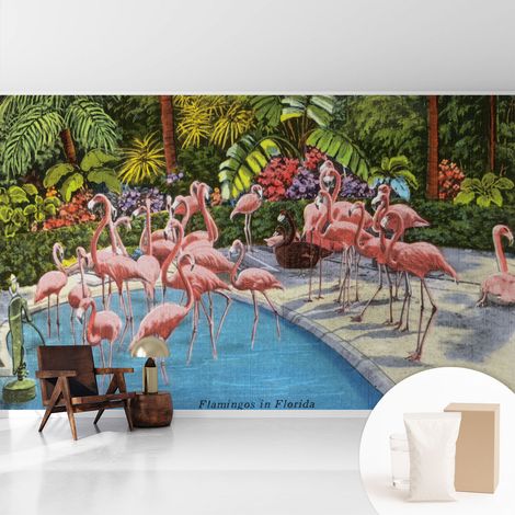 Tapete Vliestapete mit Kleber - modernes Design - Wohnungsdeko - geruchslos - langlebig Exotische Szene 416x254 cm (1/5)