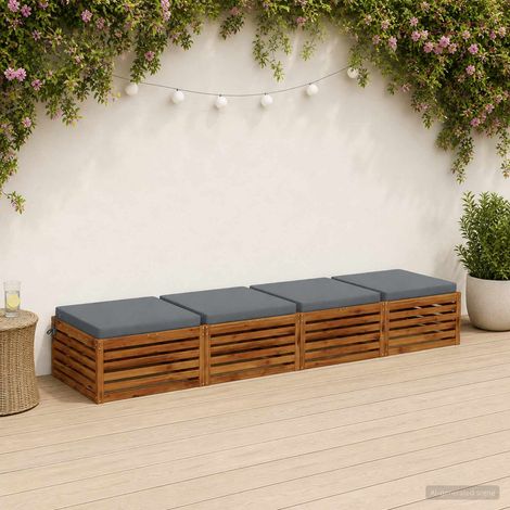 vidaXL 4-Piece Seat Cushions SOEST 4 pcs 100% Polyester Blue (1/5)