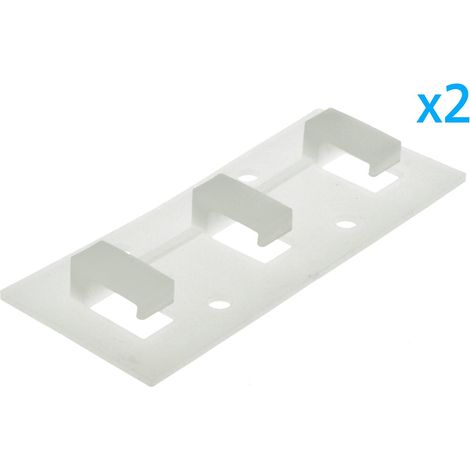 2 PZ Clip Fissaggio Lineare 3 Posizioni Passo 14x7mm per Bobina Striscia LED a Parete (1/3)