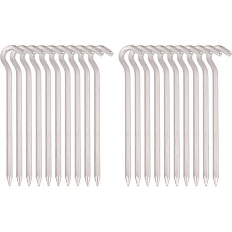 20 pièces piquets de tente clous fixes piquets de sol clous de sable de camping 18 cm piquets de jardin en aluminium piquets de tente de camping en plein air