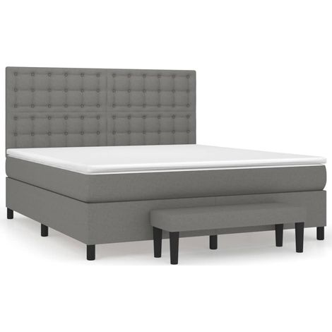 Maison Exclusive - Boxspringbett mit Matratze Dunkelgrau 160x200