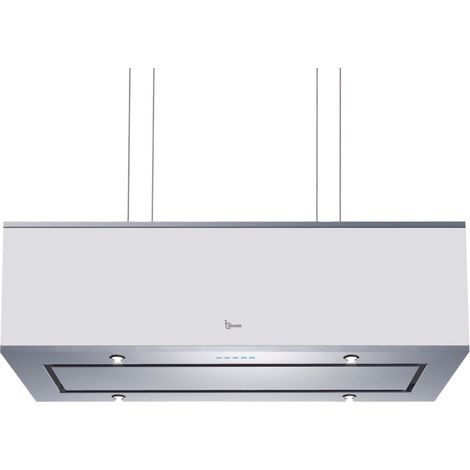HOTTE DIADE cm. 90x30 - Acier inoxydable, Blanc - 800 m³/h