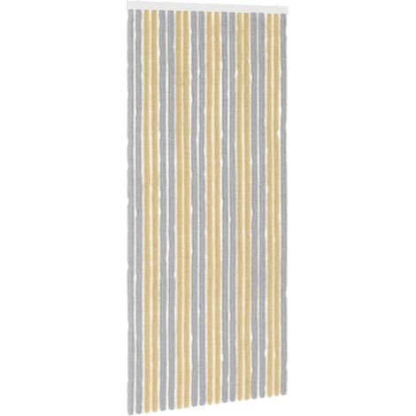 vidaXL Insect Curtain Chenille Grey and Beige 90 x 200 cm 100% PP (1/5)