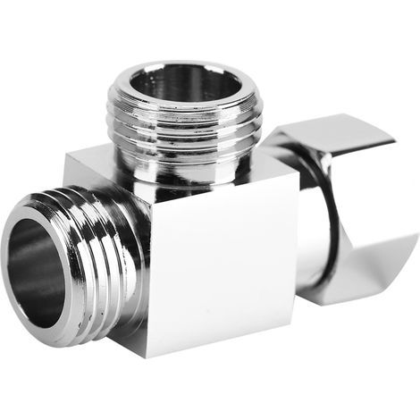 Inverseur 3 voies en laiton chromé G1/2" Valeur de l'adaptateur en forme de T pour bras de douche monté (1/5)