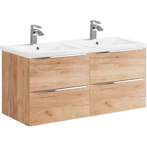 Mueble doble lavabo encastrado 120cm April Madera (1/4)