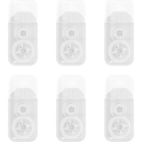 Lot de 6 mini rubans correcteurs en plastique, fournitures de bureau, couleurs simples et vives. (1/5)