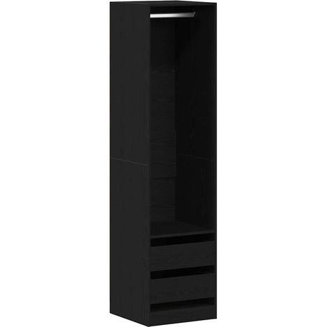 Maison Exclusive - Guardaroba Rovere Nero 50 x 50 x 200 cm Legno multistrato