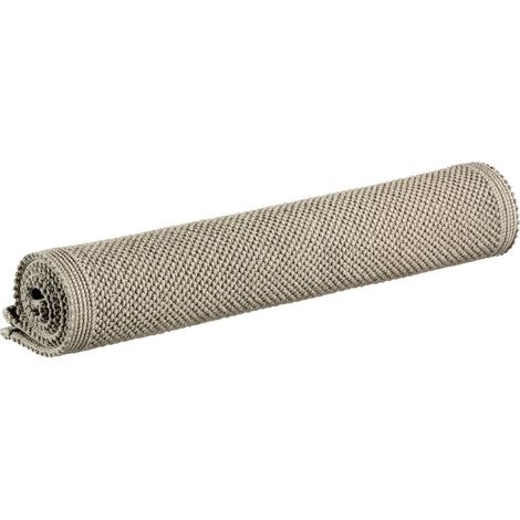 Tapis de Bain Uni en Coton Jacquard Tissage Dense et Résistant Coloris Lin 54 x 110 cm - PANGIVO (1/4)