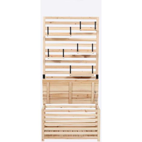 Home Deluxe – Brise-vue pour balcon ORELIA – Dimensions 80 x 40 x 171 cm – Coffre de rangement en bois de sapin – Stable et résistant aux intempéries (1/7)