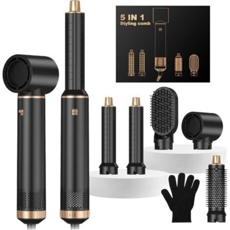 airstyler Airbrush 5 en 1 Brosse Soufflante 5 en 1. Seche Cheveux 5 en 1 avec Seche Cheveux Boucleur. Brosse Souflante. Thermal Brush. Air Styler 5 en 1 Pour Sécher. Boucler. Lisser. Cadeau Noel Femme (1/5)