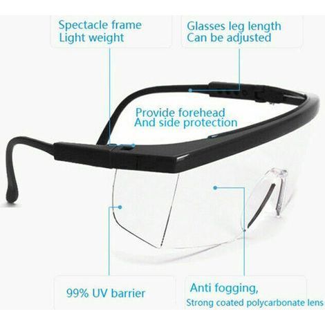 Schutzbrille, transparent, speichelabweisend, Augenschutzbrille für Chemikalien- und Arbeitsplatzsicherheit (1/4)