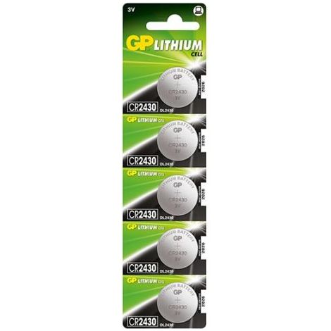 Batteria al Litio a Bottone 3V CR2430 (Blister 5 Pezzi)
