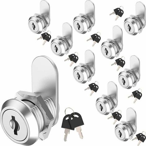 Serrure de précision pour armoire, serrure à came durable en alliage de zinc pour coffre-fort, sécurité renforcée pour remplacement de serrure de boîte à outils et de boîte aux lettres, facile à utili