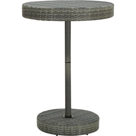 vidaXL Garden Table Grey 75,5x106 cm Poly Rattan (1/5)