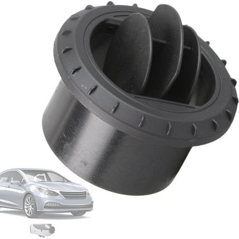 Dashboard air vents - 75 mm rotating air intake with adjustable louvers  Black circular air deflector (1/5)