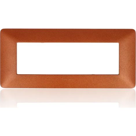 Placca Bticino Matix 6 moduli Rosso Terra AM4806TRT (1/2)
