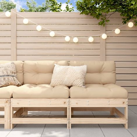 Set 2 Divani Relax Sofa ,Divani Centrali con Cuscini in Legno Massello di Pino -DVB28054