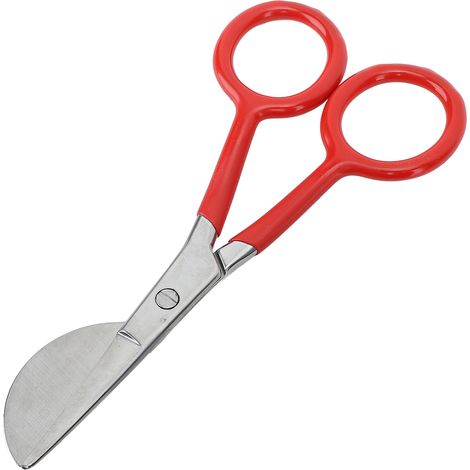 Teppichschere, rostfrei, Edelstahl, Entenschnabelschere, ergonomische Teppichschneideschere, Mehrzweck-Applikationsschere, rot (1/5)