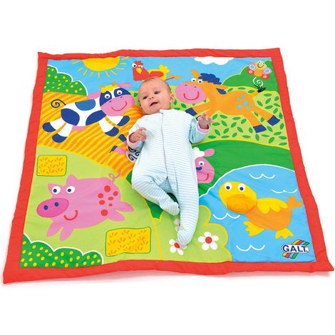 Tappeto Quadrato per Bambini 6 Attività 100cm Galt Fattoria