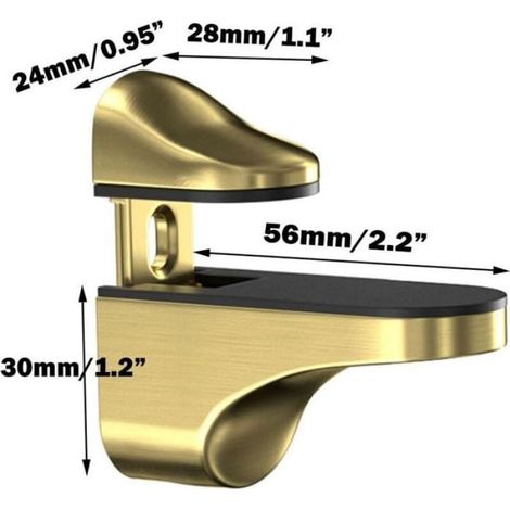 Supports D Étagère En Verre - Réglables 3 À 20 Mm - Pour Étagères Murales En Verre Ou Bois - Lot De 4 (1/2)