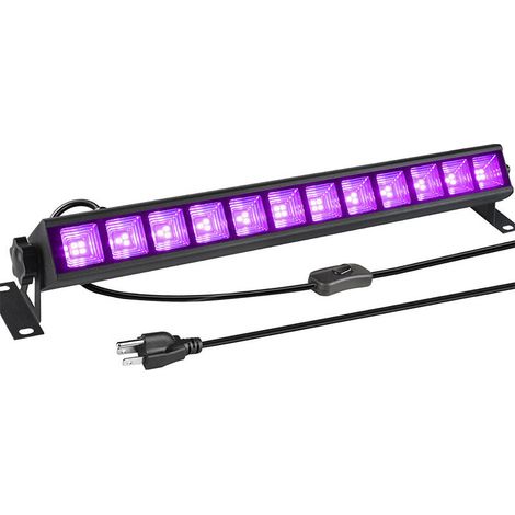 Lot de 2 Projecteurs LED UV 27W Lumière Noire UltraViolet, Étanche IP66, Pour Décoration de Fêtes et Scène Extérieure (1/5)