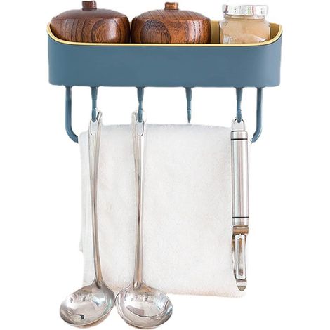 Lot de 1 Support de Douche à Ventouse, Étagère sans Percage, Panier de Rangement pour Salle de Bain, avec Porte-Savon et Porte-Brosse à Dents, Réutilisable et Amovible pour Bain & Cuisine (1/5)