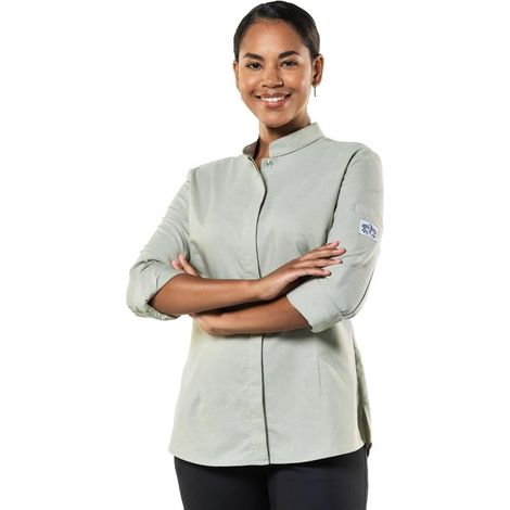 Veste de Cuisine Femme Verte Nordic Taille S - Chaud Devant