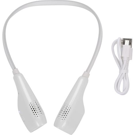 Purificateur d'air portable à ions négatifs, collier anti-fumée blanc, mini épurateur d'air portable à porter autour du cou