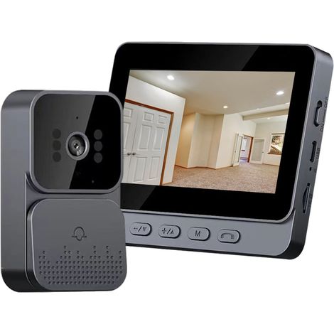 Lifcausal – Interphone visuel sans fil 2,4 G – Écran IPS 4,3 pouces – Vidéosurveillance HD – Interphone bidirectionnel pour maison et bureau (1/5)