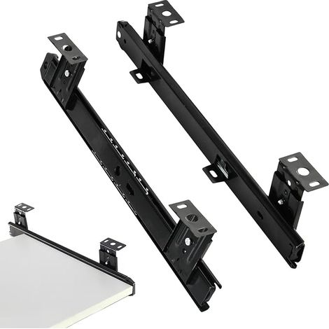 Glissière pour Tiroir Charge Lourde/Coulisse sous Tablette - 30kg, Coulisse à Billes Silencieuse, 3 Hauteurs de Suspension (1/5)
