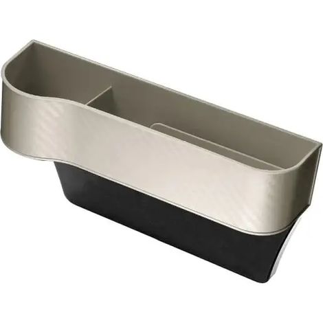 -3 Organisateur de rangement pour sièges auto, imperméable et résistant, en cuir PU, pour combler les espaces entre les sièges avant et latéraux. Boîte de rangement et accessoires auto. (1/5)