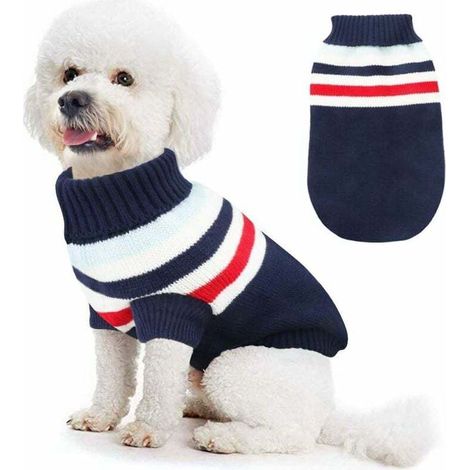 Vêtements chauds pour chien en hiver (Bleu，S）)-Fei Yu